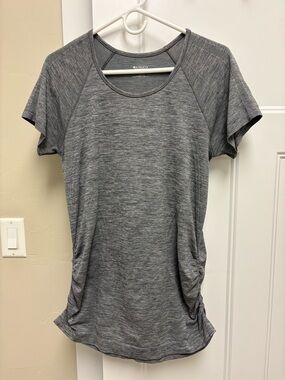 Athleta Heather Gray Short-Sleeve Active Tee